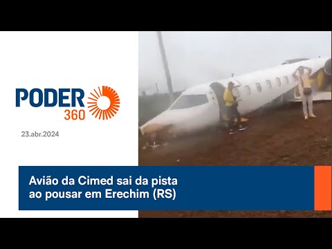 Avião da Cimed sai da pista ao pousar em Erechim (RS)
