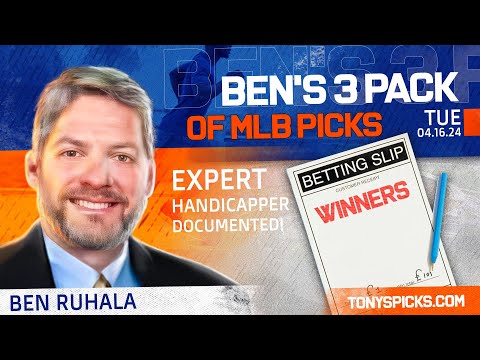 3 FREE MLB Picks and Predictions on MLB Betting Tips by Ben Ruhala, Tuesday 4/16/2024