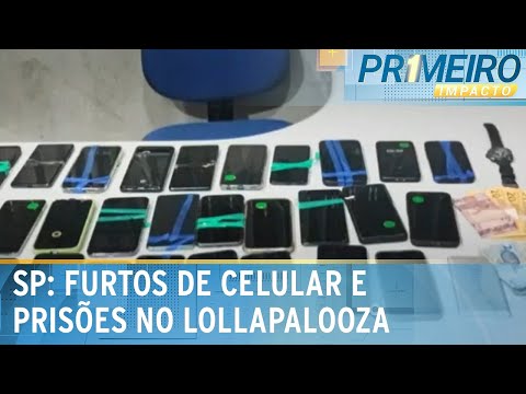 Lollapalooza tem 32 roubos de celular; presos eram procurados | Primeiro Impacto (25/03/24)