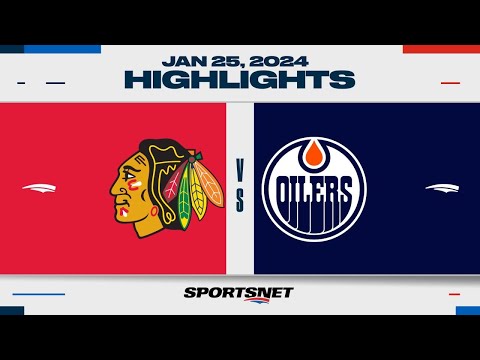 NHL Highlights | Blackhawks vs. Oilers - January 25, 2024