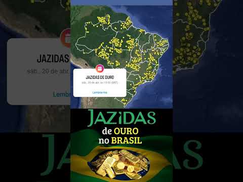 Jazidas de Ouro no Brasil      AULA AO VIVO HOJE ÀS 19H.  #geologia #ouro #gold