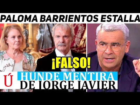 Paloma Barrientos FURIOSA hunde a Jorge Javier por mentira sobre Jesús Mariñas