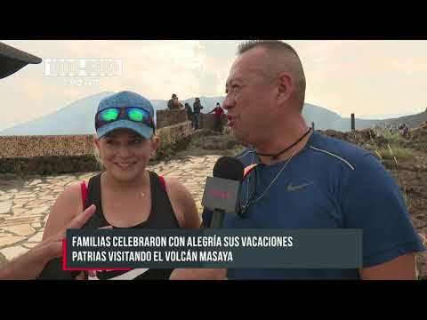 Familias visitan Volcán Masaya y disfrutan de su bellezas naturales - Nicaragua