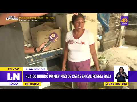 Chosica: Huaico inundó primer piso de casas de california baja