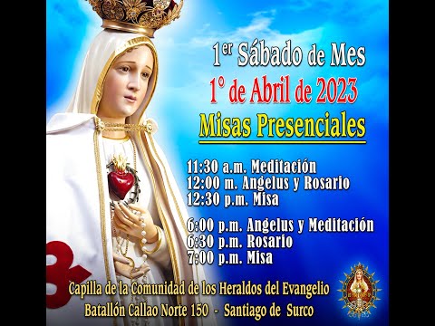 ?1er Sabado de mes - Santo Rosario Rosario y Liturgia Diaria?01/04/2023       (12:00 PM)