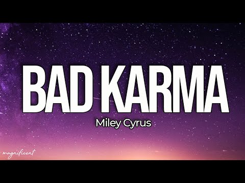 Miley Cyrus - Bad Karma (Lyrics) ft. Joan Jett
