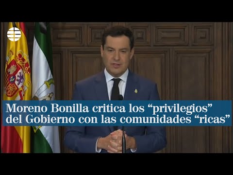 Moreno Bonilla critica los privilegios del Gobierno con las comunidades ricas
