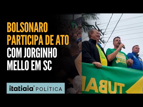 BOLSONARO PARTICIPA DE ATO COM GOVERNADOR JORGINHO MELLO EM TUBARÃO–SC