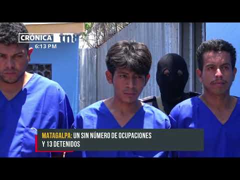 13 delincuentes capturados por la Policía Nacional en Matagalpa - Nicaragua