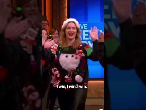 Flashback: Kate Winslet wins ugly Christmas sweater contest on 'Live with Kelly & Ryan' #shorts