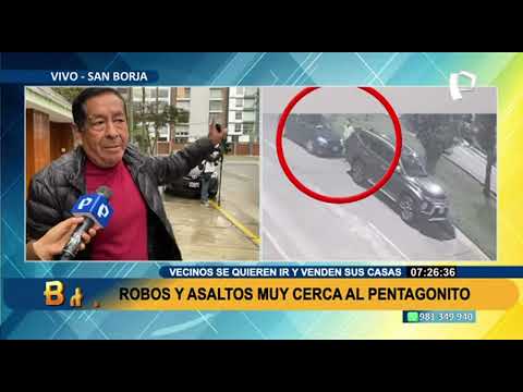 San Borja: Se incrementan robos al paso y de autopartes cerca al Pentagonito