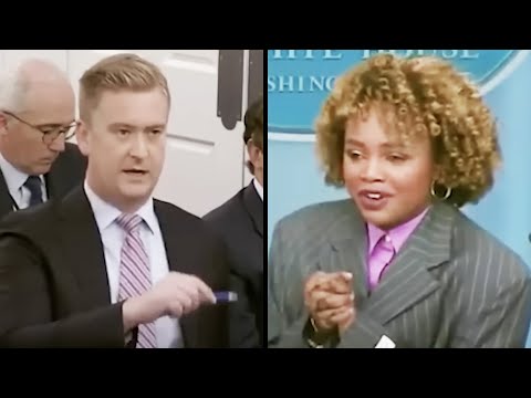 Peter Doocy Gets Embarrassed By Karine Jean-Pierre