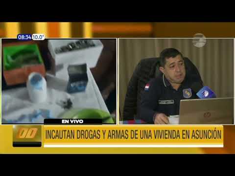 Asunción: Incautaron drogas y armas de una vivienda