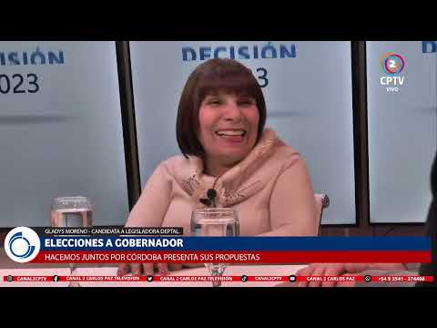 Gladys Moreno, candidata a legisladora deptal de Hacemos Unidos por Córdoba pasó por Decisión 2023