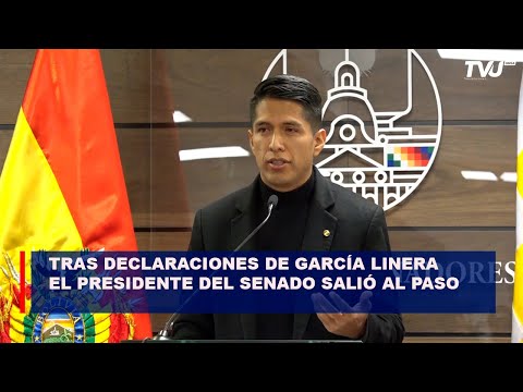 Tras declaraciones de García Linera el presidente del Senado salió al paso