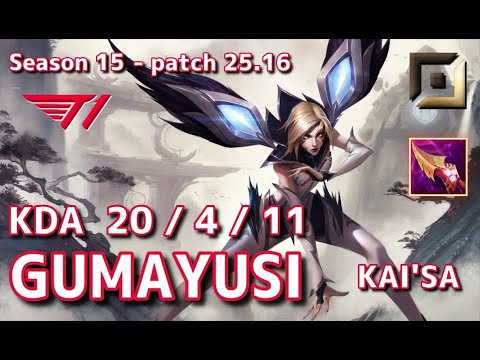 【KRサーバー/GM】T1 Gumayusi カイサ(Kai'sa) VS ジグス(Ziggs) BOT - Patch25.16 KR Ranked【LoL】
