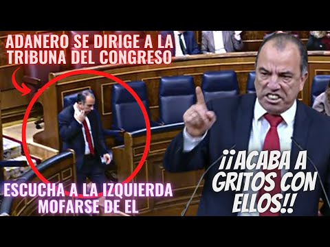 GARCÍA ADANERO va camino de la TRIBUNA del Congreso, OYE lo que le GRITA el PSOE ¡Y PASA ESTO!