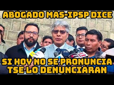 EQUIPO TECNICO MAS-IPSP AMEN4ZA CON DENUNCIAR PENALMENTE VOCALES TSE SI HOY NO SE PRONUNCIAN