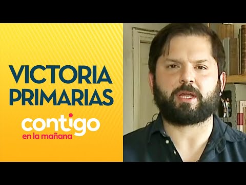 NO HAY POLARIZACIÓN Gabriel Boric habló tras triunfo en primarias en Contigo en La Mañana