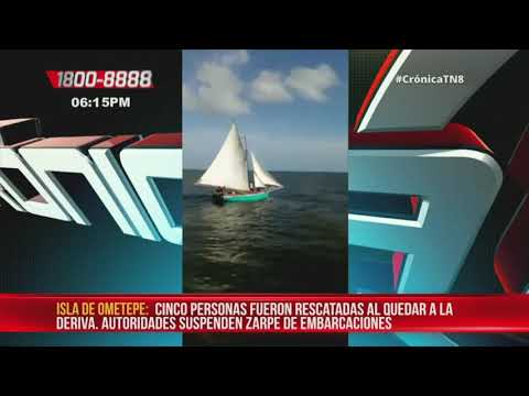 Fuerte oleaje provoca que un velero quede a la deriva en lago Cocibolca - Nicaragua