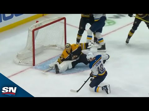 Bruins Joonas Korpisalo Makes Back-To-Back Sprawling Saves To Deny Brayden Schenn