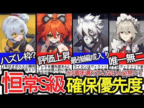 【ゼンゼロ】1周年記念誰を交換すべき？恒常S級エージェントの育成＆確保優先度を徹底解説！！ライカン/リナ/「11号」/クレタ/グレース/猫又【ゼンレスゾーンゼロ/ZZZ】