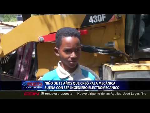 Niño de 13 años que creó pala mecánica sueña con ser ingeniero electromecánico