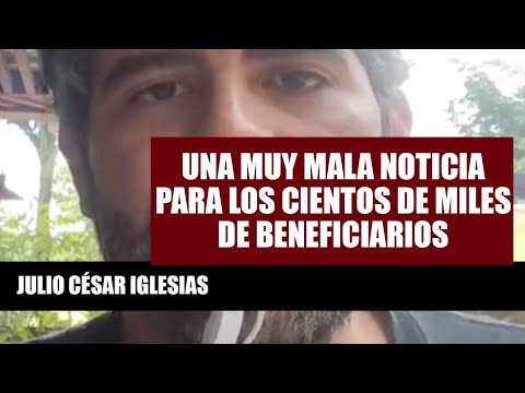 UNA MUY MALA NOTICIA PARA CIENTOS DE MILES DE COLOMBIANOS