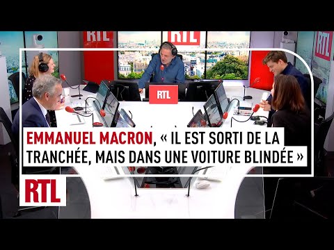 Emmanuel Macron,  il est sorti de la tranchée, mais dans une voiture blindée