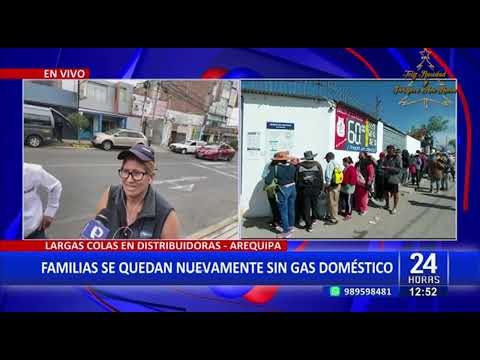 Arequipa: ciudadanos forman largas colas por desabastecimiento de balones de gas