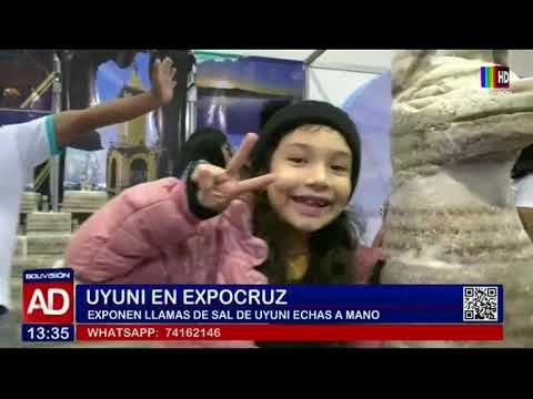 Uyuni en la Expocruz con esculturas de sal