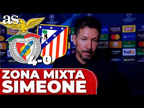 SIMEONE, tras la DERROTA en el BENFICA 4 - ATLÉTICO DE MADRID 0 de CHAMPIONS LEAGUE