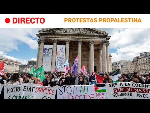 FRANCIA  EN DIRECTO: PROTESTAS PROPALESTINAS de ESTUDIANTES frente al PANTEÓN | RTVE Noticias