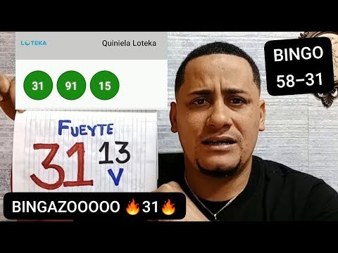 BINGO YUPI 31 PREMIO MAYOR LOTEKA YO SOY ALEX NÚMEROS UN SÓLO NÚMEROS BINGAZOOOOO 31 58