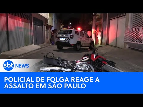PM reage a tentativa de assalto e confronta criminosos na Grande São Paulo | #SBTNewsnaTV (29/04/24)