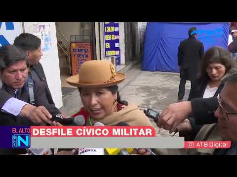Organizaciones sociales y autoridades participaron del desfile cívico militar del El Alto