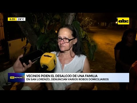 Vecinos piden el desalojo de una familia en San Lorenzo