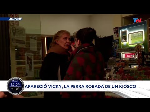 Apareció Vicky, la perra que había sido robada en un kiosco en Recoleta