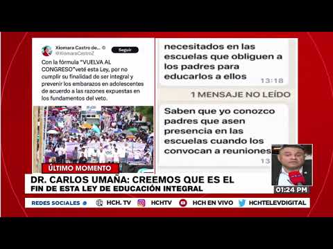 Diputado Carlos  Umaña: Vamos a ver si envían otra ley de educación sexual