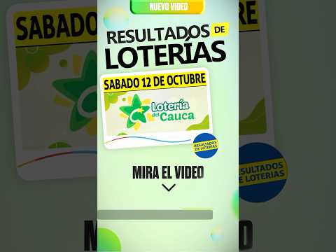 Resultado Lotería del Cauca del 12 de Octubre 2024 #shorts #loteriadelcauca #loteria #cauca