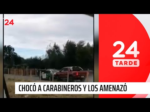 Hombre es abatido tras chocar y amenazar con cuchillos a carabineros en Osorno | 24 Horas TVN Chile
