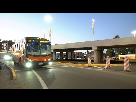 Imágenes de inauguración de intercambiador en Parque del Plata