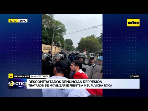 Incidentes en protesta de desvinculados de Itaipú