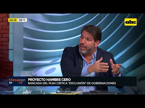 Bancada del PLRA critica “exclusión” de gobernaciones del proyecto ‘’Hambre Cero’'