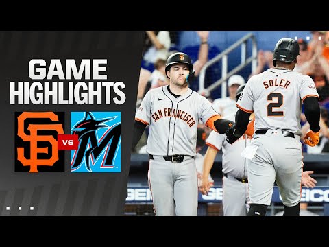 Giants vs. Marlins Game Highlights (4/17/24) | MLB Highlights