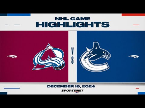 NHL Highlights | Avalanche vs. Canucks - December 16, 2024