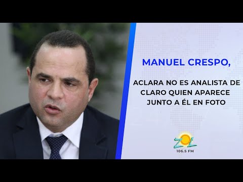 Manuel Crespo aclara No es analista de Claro quien aparece junto a él en foto