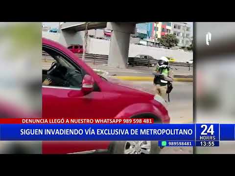Captan a conductor invadir vía exclusiva del Metropolitano
