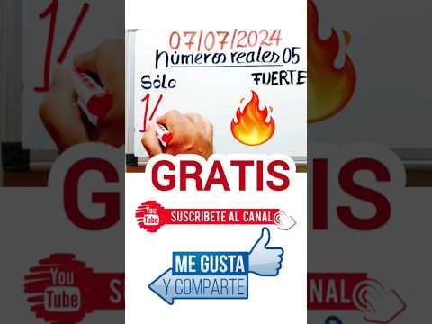 PALÉ  SÚPER para hoy DOMINGO 07/07/2024/ Números para hoy DOMINGO 07/07/2024 #loteria #viral