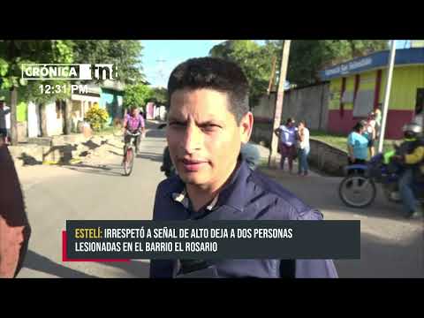 Motociclistas impactan en un vehículo y resultan con lesiones en Estelí - Nicaragua